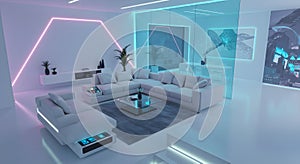 Futuristic Living Room Interior Design