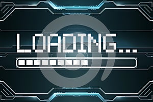Futuristic Loading Screen Interface Design