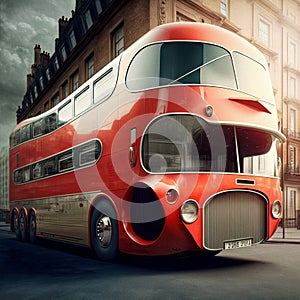 Futuristic London Bus: AI-Generated Urban Transport