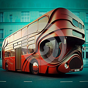 Futuristic London Bus: AI-Generated Urban Transport