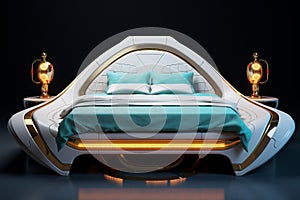 Futuristic looking bed innovation. Generate Ai