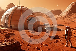 futuristic Mars bases marking the frontier of interplanetary exploration.