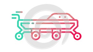 Futuristic Mars Rover Space Exploration, vector design Generative AI