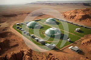 Futuristic Mars Terraforming and Colonization.