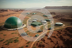 Futuristic Mars Terraforming and Colonization.