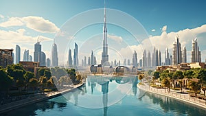 Futuristic Marvels - Dubai\'s AI-Generated Skyline