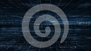 Futuristic Matrix Cyber Environment