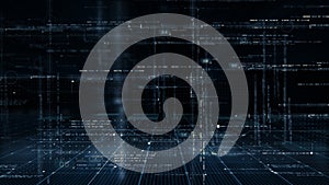 Futuristic Matrix Cyber Environment