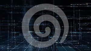 Futuristic Matrix Cyber Environment