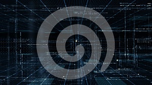 Futuristic Matrix Cyber Environment