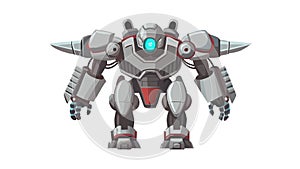 Futuristic Mecha Robot Armor Design, vector design Generative AI