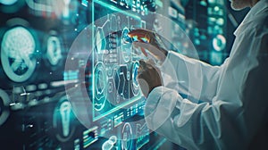 Futuristic Medical Technology Interface, Generative AI