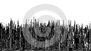 Futuristic Megalopolis City View Vector