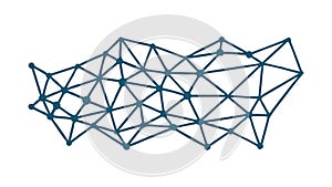 Futuristic Mesh Network Pattern, Dynamic Abstract Grid, vector design Generative AI