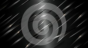 Futuristic Metallic Abstract Background with Sharp Lines and Light Effects