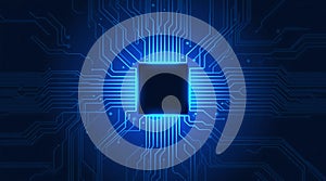 Futuristic Microchip Circuit Background