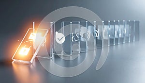 Futuristic Mobile Security and Data Protection Concept