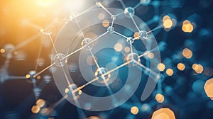 Futuristic and modern blue hexagonal network pattern for techrelated projects