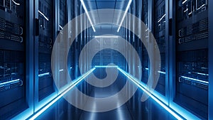 Modern Data Center Interior