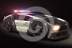 Futuristic Modern Police car cruiser photo