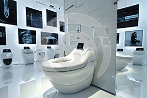 Futuristic Modern Toilet in Contemporary Bathroom