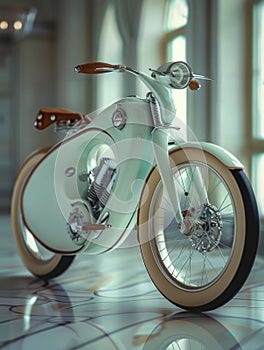 Futuristic Motorcycle with Advanced Technology Design