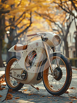 Futuristic Motorcycle with Advanced Technology Design