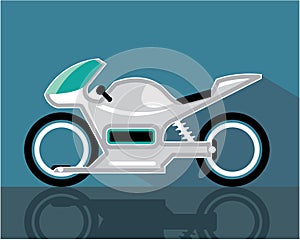 Futuristic motorcycle vector