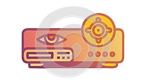 Futuristic Multimedia Device, Eye Scanner, Advanced Technology. vector design Generative AI