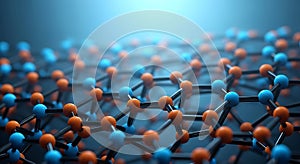 Futuristic nanoscale lattice structure visualization