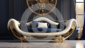 Futuristic Neoclassical Sofa In Steampunk-inspired Design