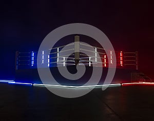 Futuristic Neon Boxing Ring