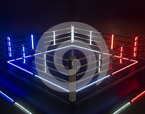 Futuristic Neon Boxing Ring