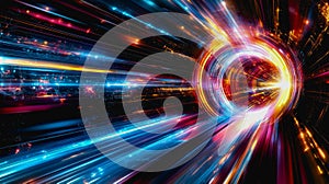 Futuristic Neon Digital Interface Design