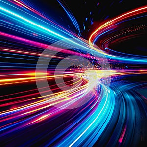 Futuristic Neon Digital Interface Design