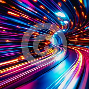 Futuristic Neon Digital Interface Design