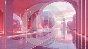 Pink Dreamy Architecture