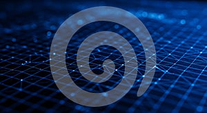 Futuristic Neon Network Grid