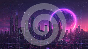 Futuristic Neon Skyline