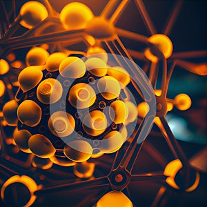 Futuristic network background created with Generative Ai