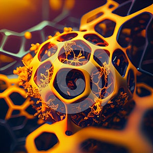 Futuristic network background created with Generative Ai