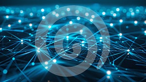 Futuristic Network Connection, Abstract Data Technology Background