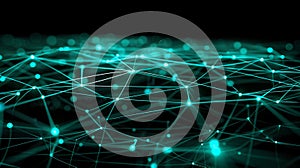 Futuristic Network Connection: Data Plexus, AI Interface, Neural Network, Abstract Tech Background