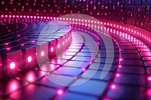 Futuristic neural network and ai visualization with quantum computing and cyber security themes