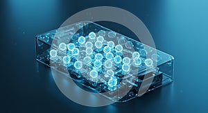 Futuristic Neural Network Processor Unit with Glowing Data