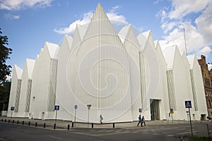 Futuristic office building in Szczecin Philharmonic