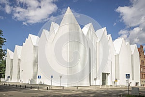 Futuristic office building in Szczecin Philharmonic