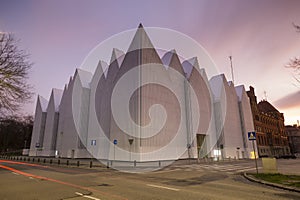 Futuristic office building in Szczecin Philharmonic