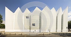 Futuristic office building in Szczecin Philharmonic photo