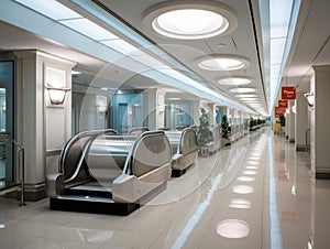 Futuristic office highspeed elevators